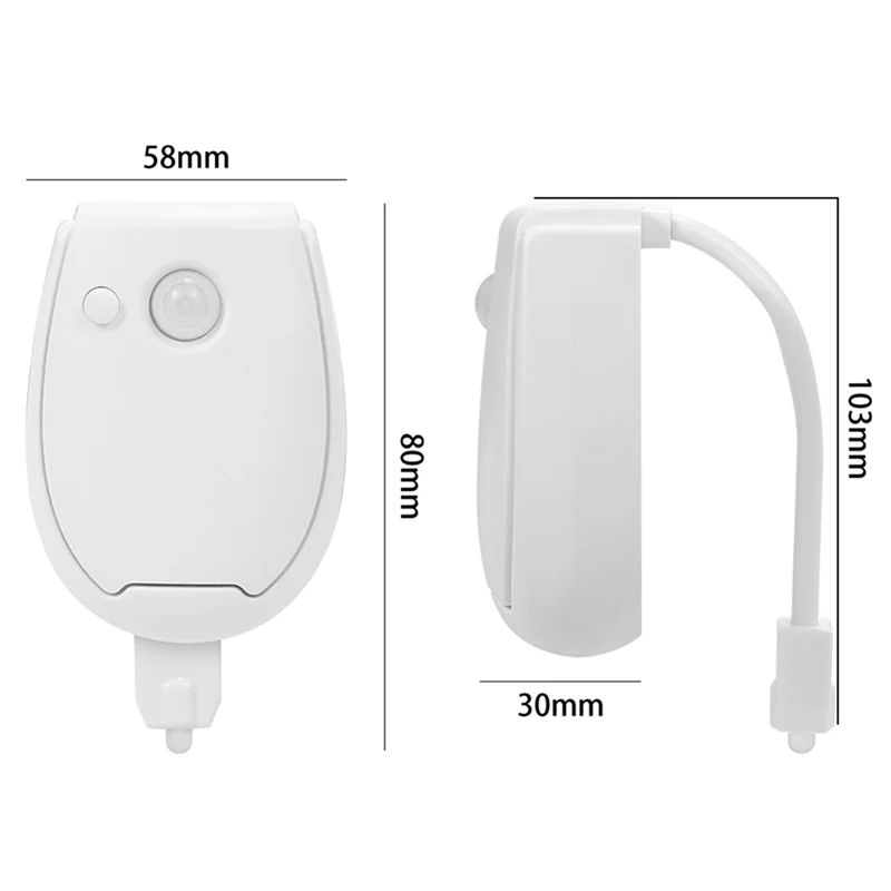 【Venda relâmpago】2x sensor assento do vaso sanitário luz noturna luz de fundo à prova dwaterproof água para vaso sanitário lâmpada led wc luz