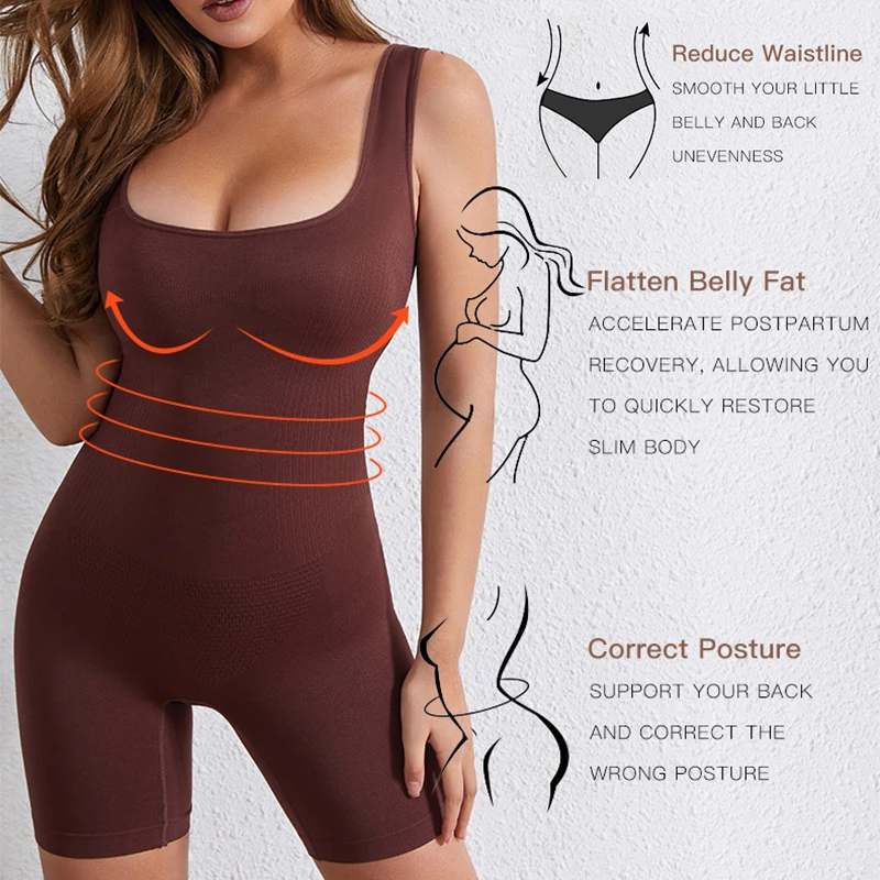 Women Postpartum Bodysuit Shapewear Flat Belly Faja Body Shaper Waist Trainer Tummy Control Butt Lifter Slim Shaping Underwear