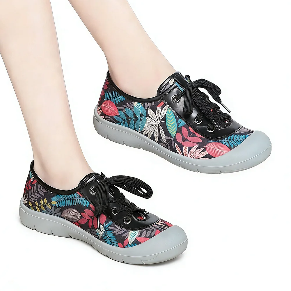 

Женские кеды с принтом, повседневные кроссовки, легкие, удобные, на плоской подошве, мягкие, для ежедневной носки, большие размеры 41 DX968