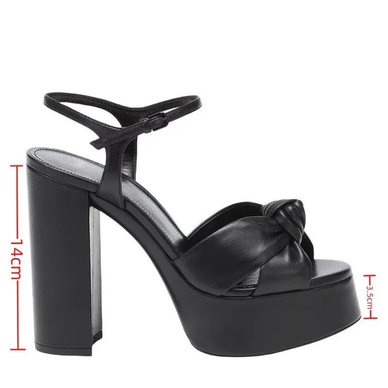 2025 Summer New Thick Bottom Water Platform Thick High Heel Women\'s Sandals European and American Sexy Fashion Sandals