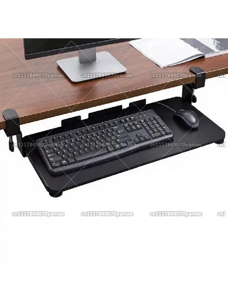 Clamp-On Keyboard Tray Ergonomic Sliding Under Desk Platform Retractable Keyboard Drawer For Computer Desk Office Organizer