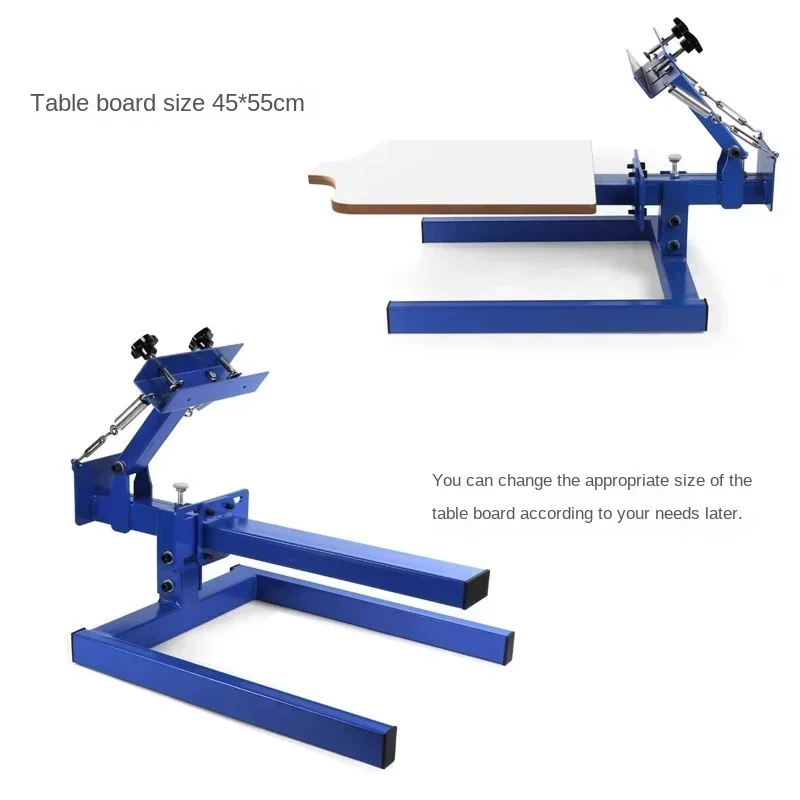 54X45CM 1 Station Silk Screening Screenprint  Press Screen Printing Machine Adjustable Tension for T-Shirts DIY