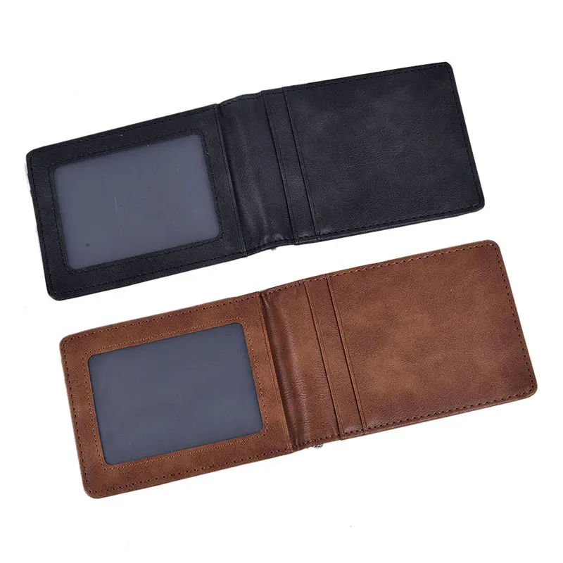 RFID Men's Leather Slim Bifold Money Clip Wallet Front Pocket Credit Card Holder