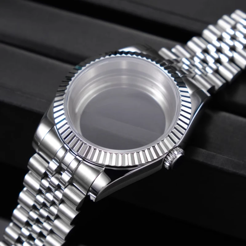 36mm/39mm Watch Case Stainless Steel Bracelet Sapphire Glass For Rolex Datejust Oyster Seiko Mod NH35 NH36 Movement 28.5mm Dial