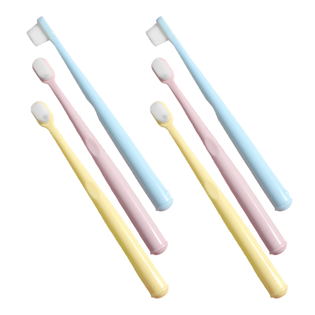 

6pcs Children Toothbrush Kids Soft Bristles Small Head Travel Friendly Ergonomic Daily Wear Resistant Manual Toothbrushes Blue