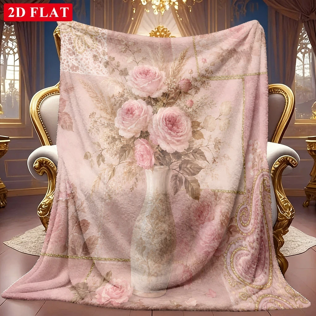 Cute Animal Illustration Warm Bed Throw Blanket Versatile Home Accent Perfect For Coffee Shop Office Gym Dance Studio Lounge