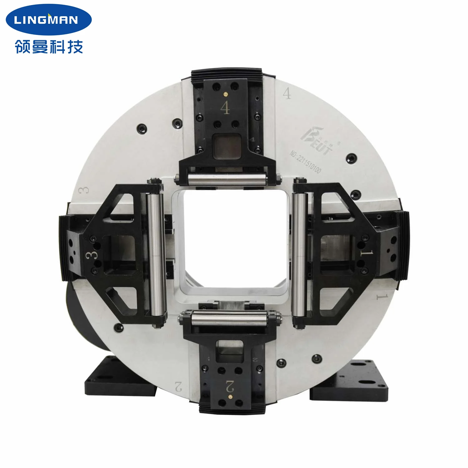 Lingman Square Hole Precision Model Pneumatic Full-Stroke   Chuck F245DF High Precision and Low Maintenance