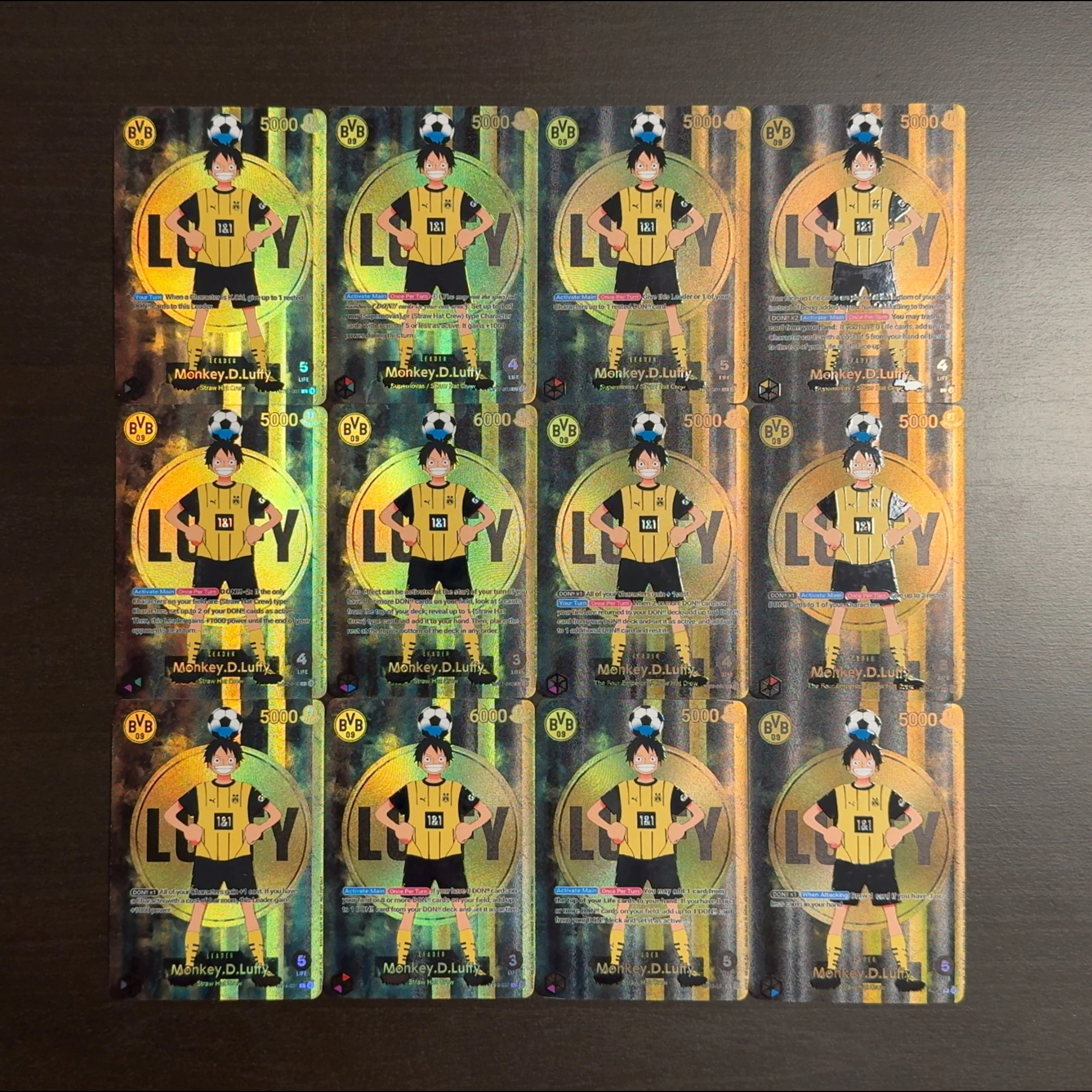 

One Piece TCG OPCG English bvb Leader card Luffy Zoro Nami Sanji Usopp Chopper Robin Jinbe Straw Hat Crew Leader Cards