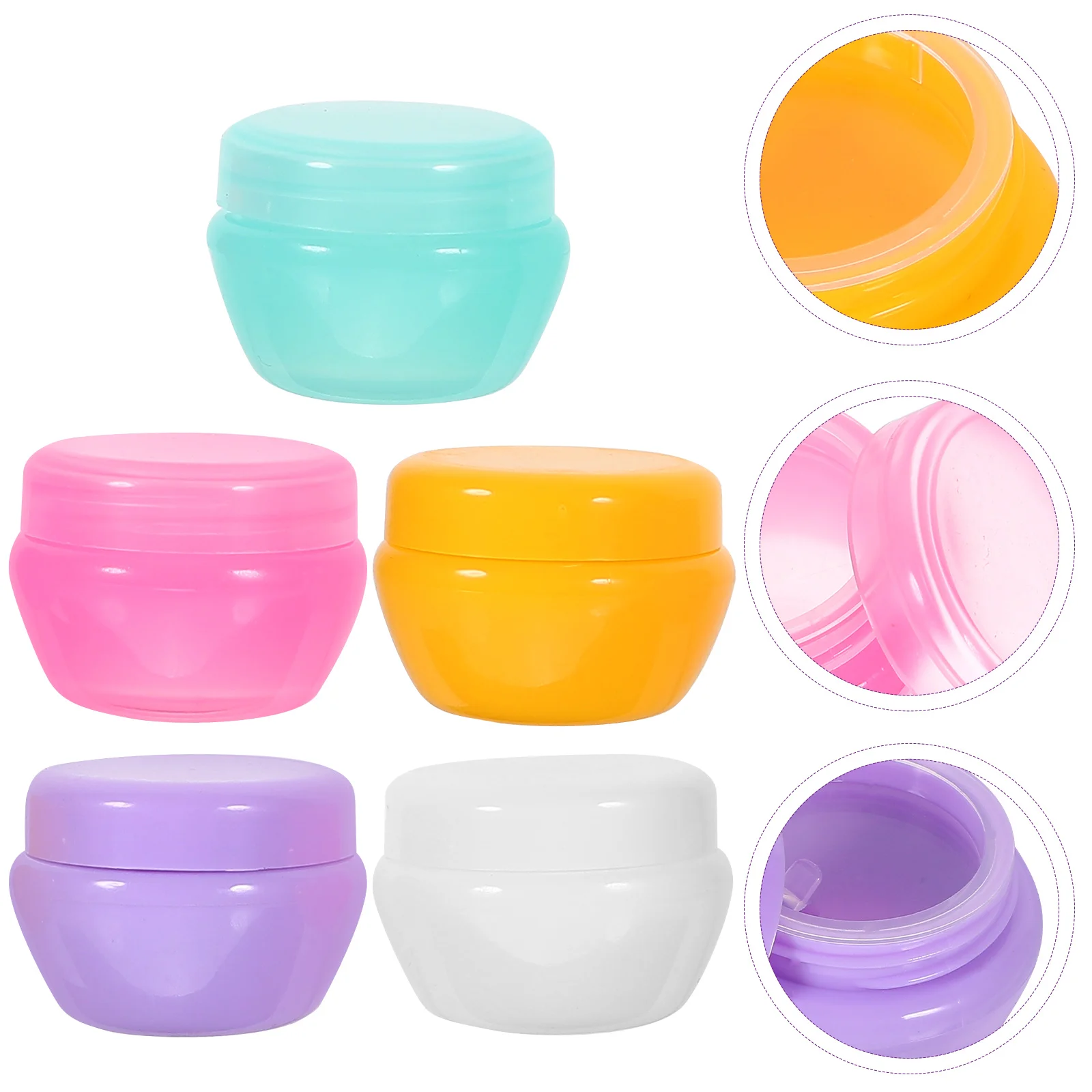 

10 Pcs Face Cream Travel Jar Portable Bottle Eye Size Bottles for Refillable Jars with Lids Plastic Empty