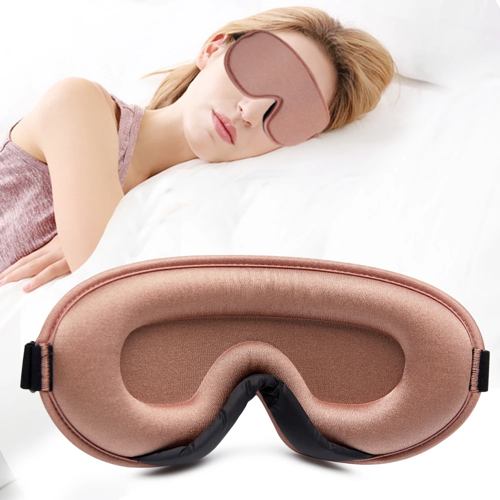 Uyku siperliği için yumuşak göz maskesi blok Out işık uyku yardım Eyepatch nefes Eyecover körü körüne şekerleme seyahat Slaapmask Relax