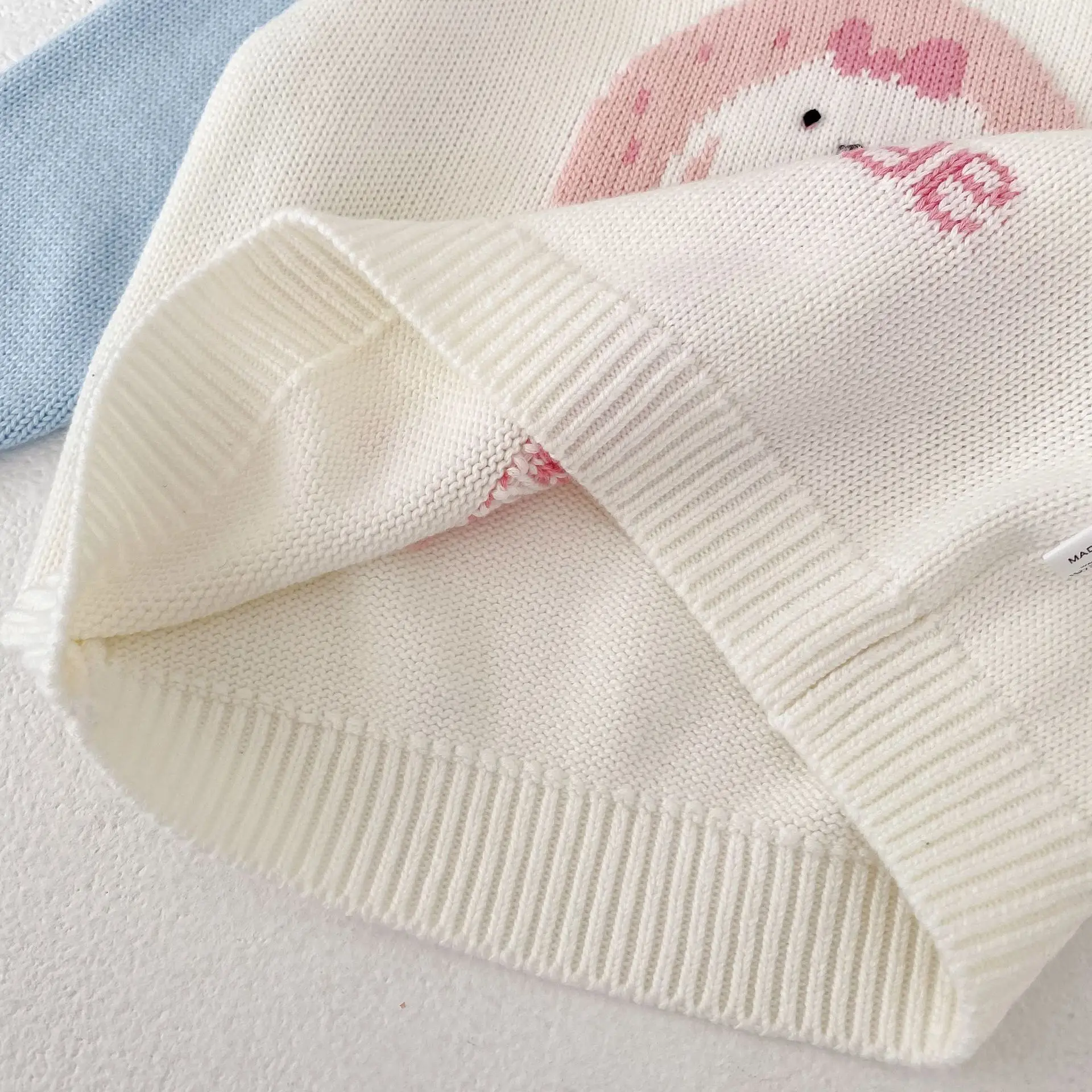 Frühling und Herbst Neue Stil 1-3 Jahre Alte Weibliche Baby Ärmel Kaninchen Gestrickte Hoodie Pullover