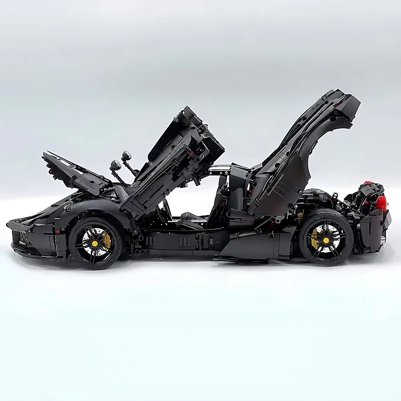 ความยากสูง MOC ทางเทคนิคสีดํา Super SportsCar Hypercar รุ่น Building Blocks อิฐปริศนารถของเล่นสําหรับของขวัญเด็ก