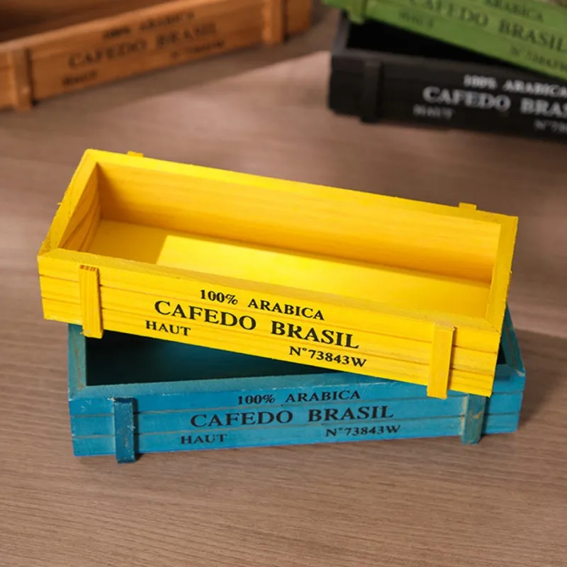 

Wooden Pen Case Decorative Wooden Storage Box Wooden Flower Pots For Gift Home Decoration Balcony Decor