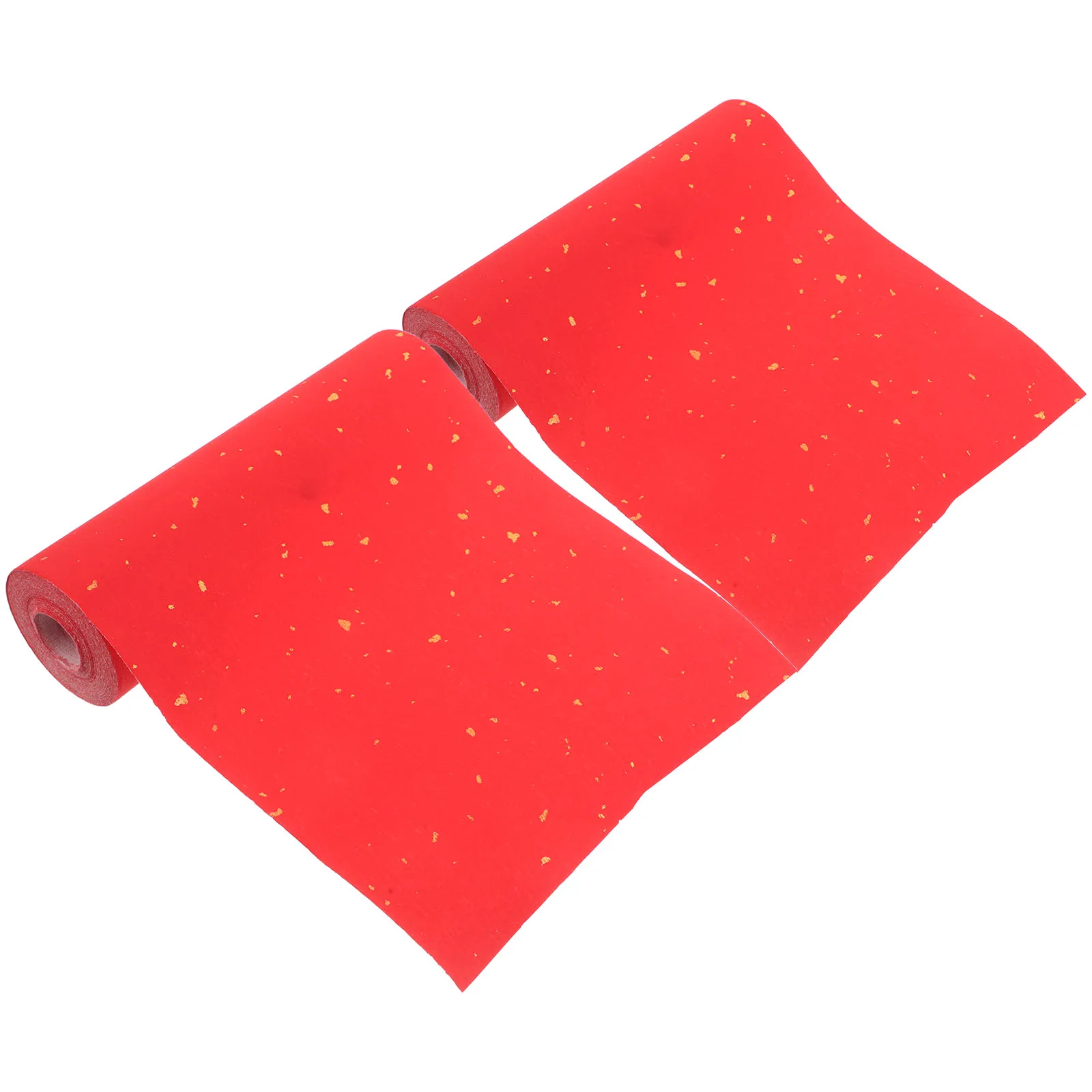 

2 Rolls 17cmx20m Thickened Xuan Paper Red Semi-Ripe Texture Wedding Spring Festival Calligraphy Couplets Decorative Art Supplies