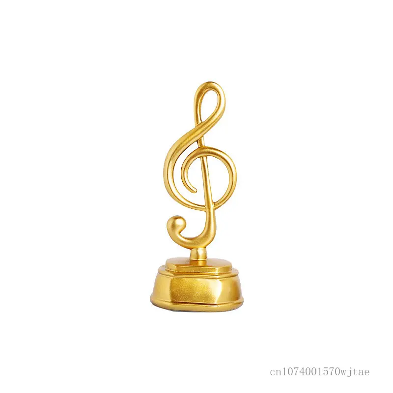 Nordic Music Resin Trophy, Home Decoration, Art Crafts, Gold Microphone, Host Singing, Contest, Speech, Silver, Bronze