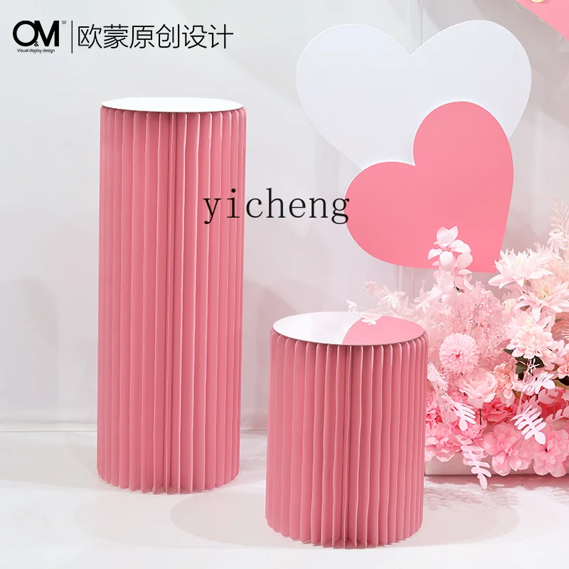 Arrangement de scène XL, décoration de fenêtre d'activité rose, hall d'exposition hôtel restaurant