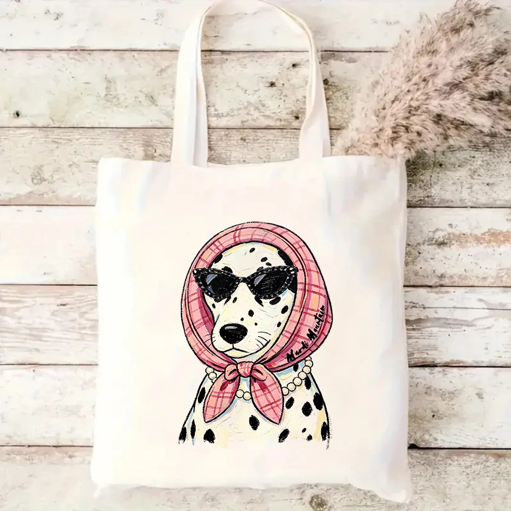 

Bread Dog Meme Canvas Tote Bag Funny Pet Shoulder Bag