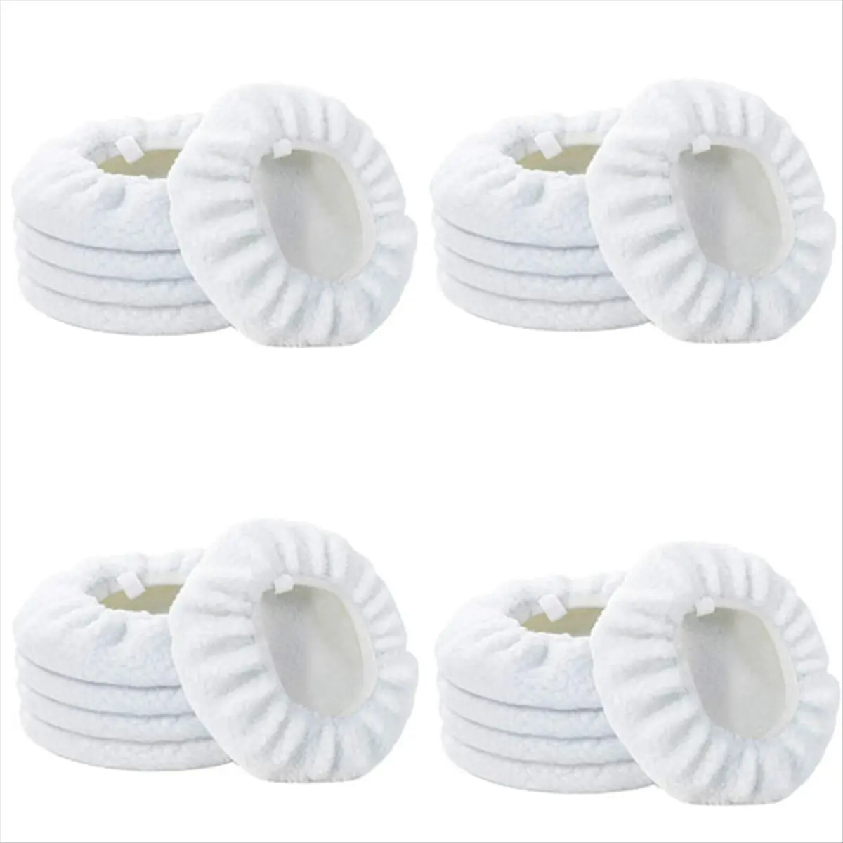 Compatible 20 Pcs 10 INCH Bonnet Polisher Polish Pad Polishing Buffling Car Buffer Waxer