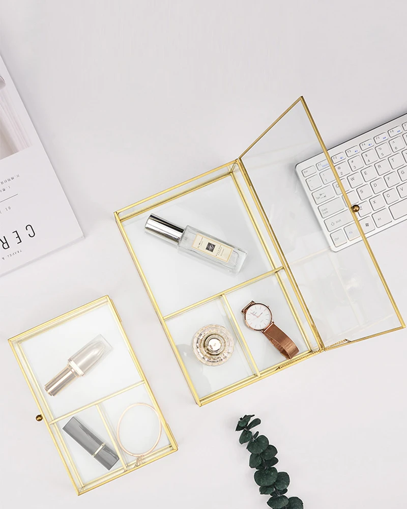 북유럽 욕실 액세서리 데스크탑 주최자 유리 메이크업 브러쉬 홀더 화장품 보관 잡다한 상자 보석 상자 립스틱 홀더