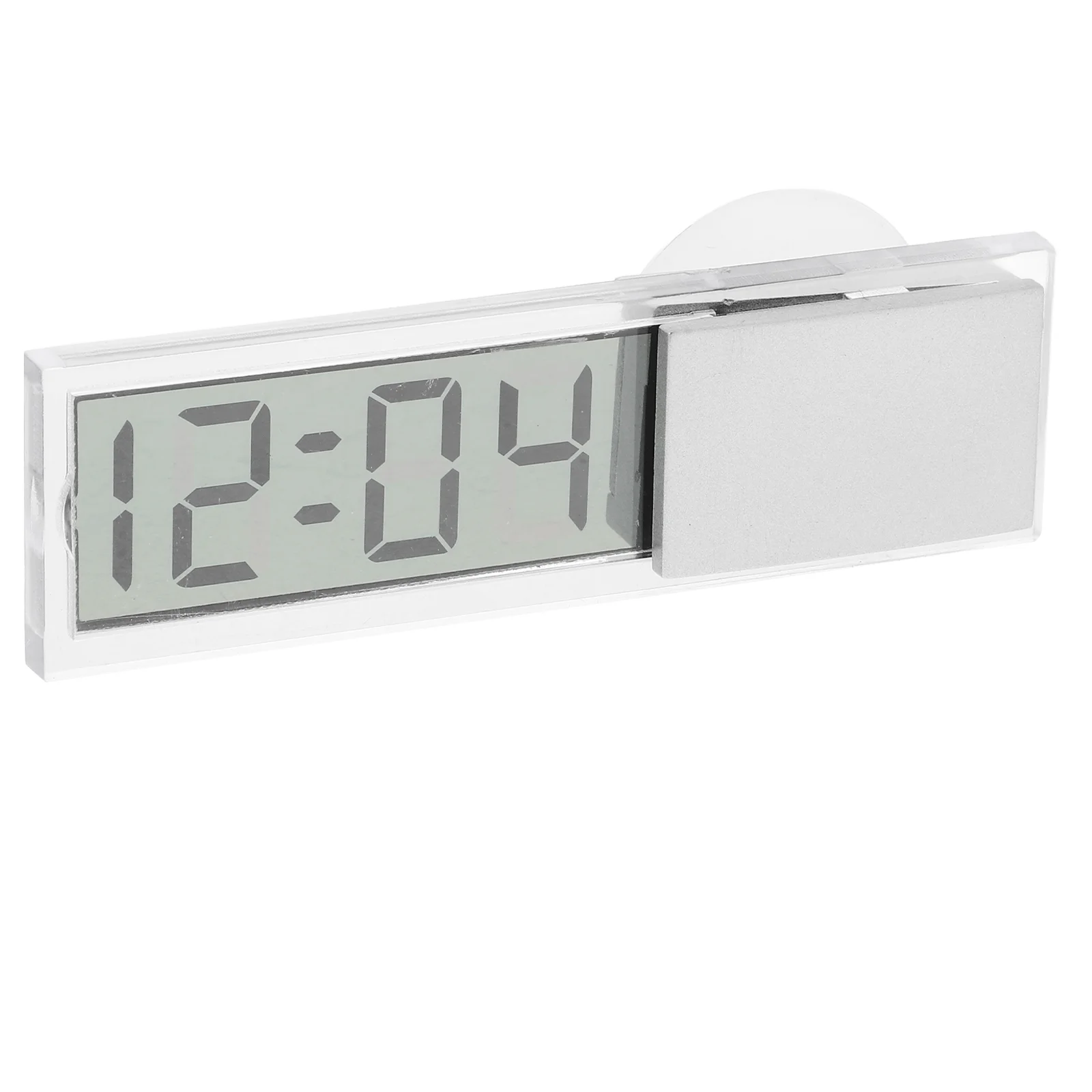 

Car Electronic Digital Clock with Transparent LCD Display Suction Cup (Silver) Car alarm clock Mini electronic digital clock