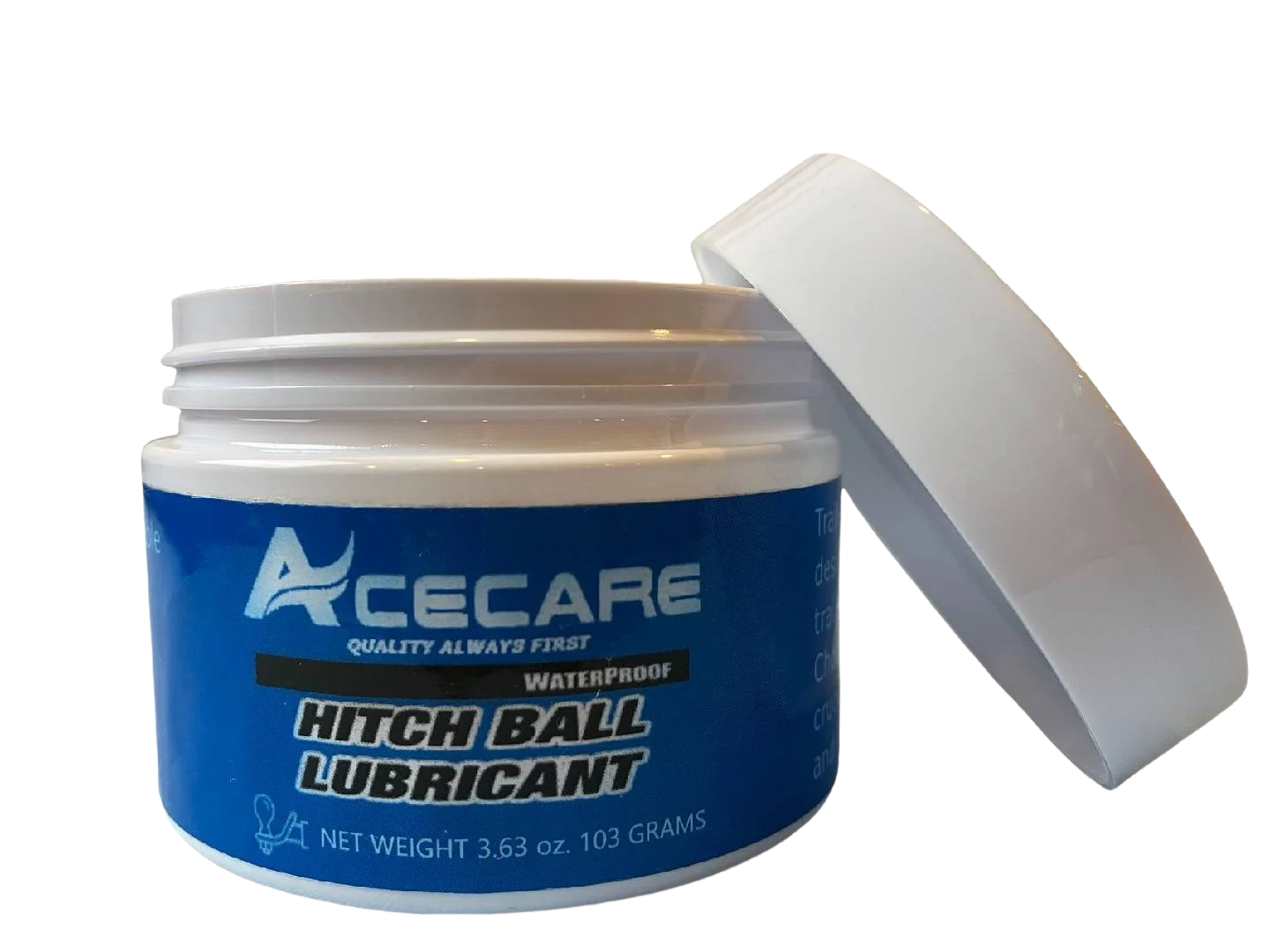 ACECARE 트레일러 히치 볼 윤활유, 트레일러 히치 볼 커버 2 개 포함, 히치 볼 마찰 및 마모 감소, 3.63oz