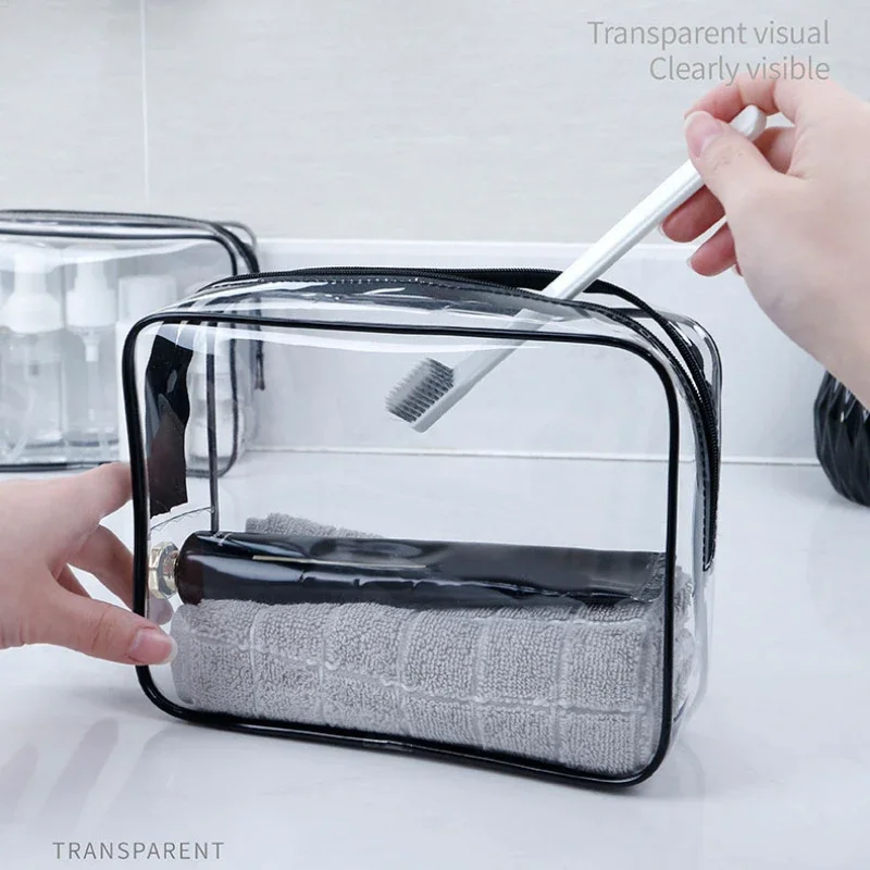 

1PC Small Large Transparent Cosmetic Bag PVC Women Clear Makeup Bag Case Travel Make Up Organizer Storage Bath Toiletry Wash Bag