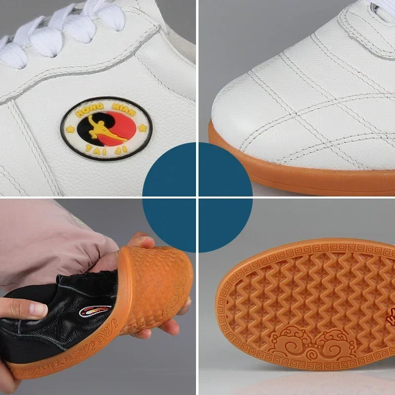 جلد طبيعي تنفس الكونغ فو تاي تشي أحذية فنون الدفاع عن النفس أحذية الووشو أحذية رياضية جلد البقر للجنسين الرجال النساء 2022 #3