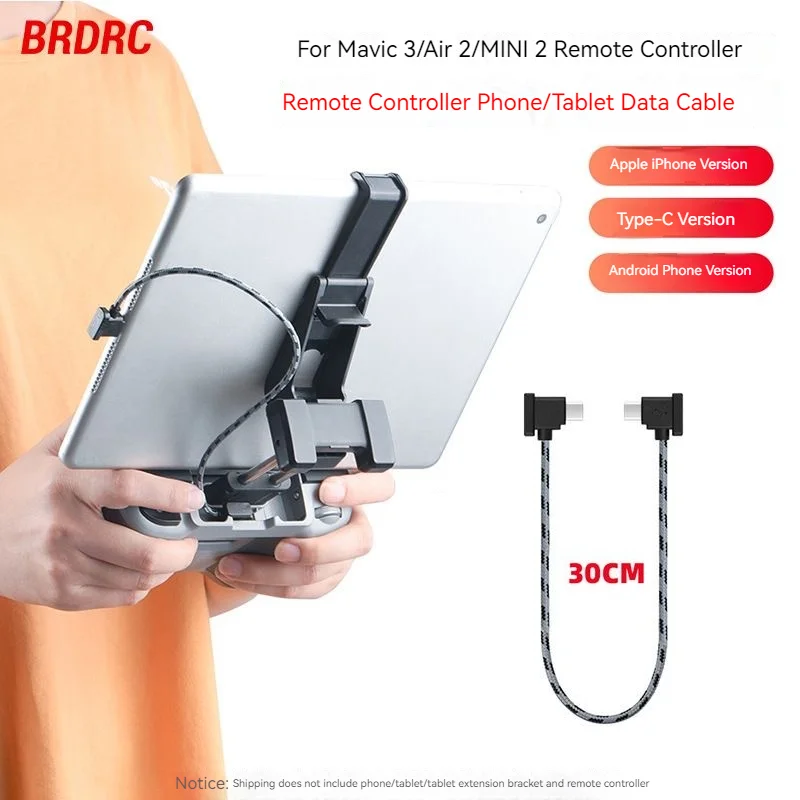 

Remote Controller Cable for DJI Mavic 3/Mini 3/pro/Mini 2 Mavic Air 2 Nylon Braided Phone Tablet OTG Data Cord for DJI Pocket 2