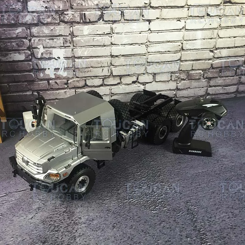 

US Stock 1/14 JDM Metal 6x6 RC Off Road Car Tractor Truck Vehicle with Differential Axle Metal Chassis for Adults Toy TH17202