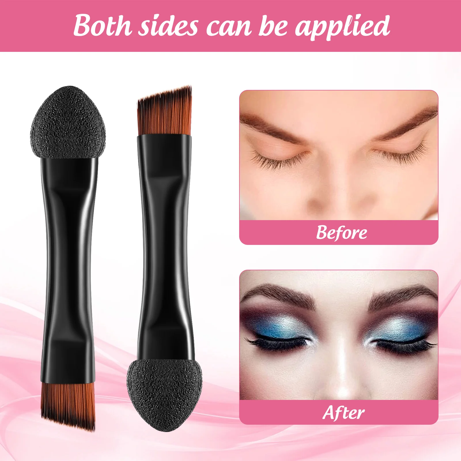 20 Pcs Lip Double Ended Makeup Brush Multi-functional Concealer Double-headed Dual-purpose Cosmetics Sided