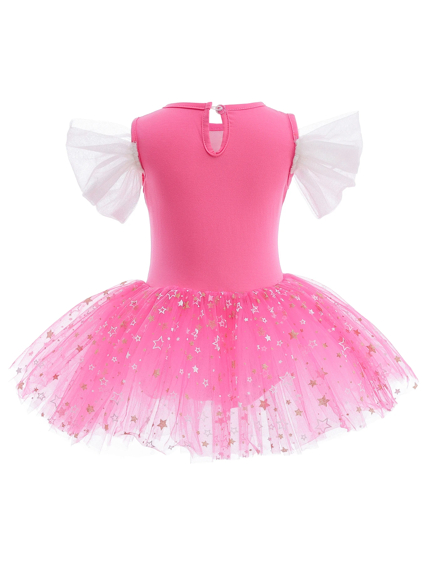 Girls Fashion Short Sleeve Bodysuit for Ballet Training  Great for Stage Shows Dance Practice Costume Size 100-140