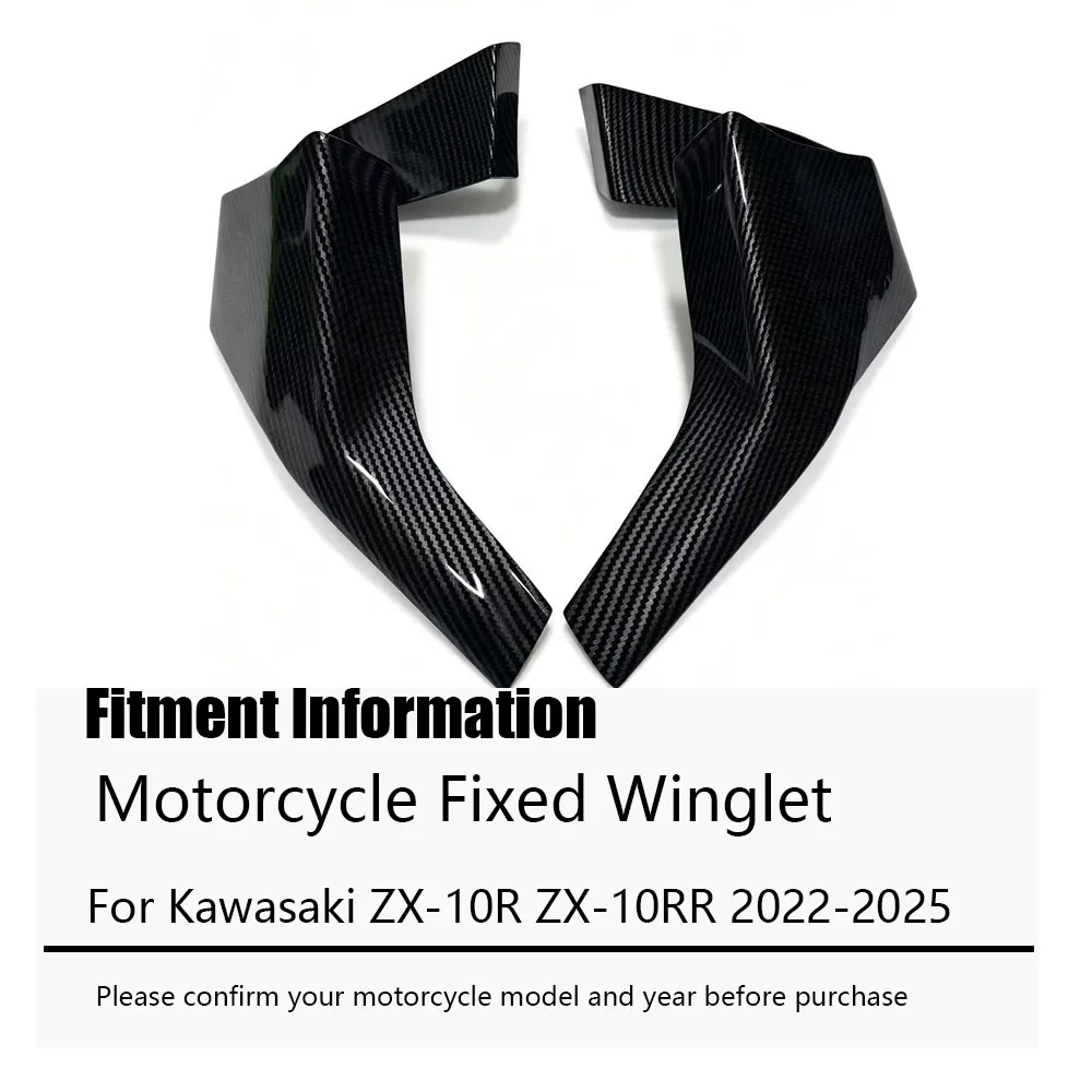 For Kawasaki ZX-10R ZX-10RR 2022-2025 Motorcycle Aerodynamic Fixed Winglet Kit Side Wing Spoiler Fairing Ultra Light Accessories