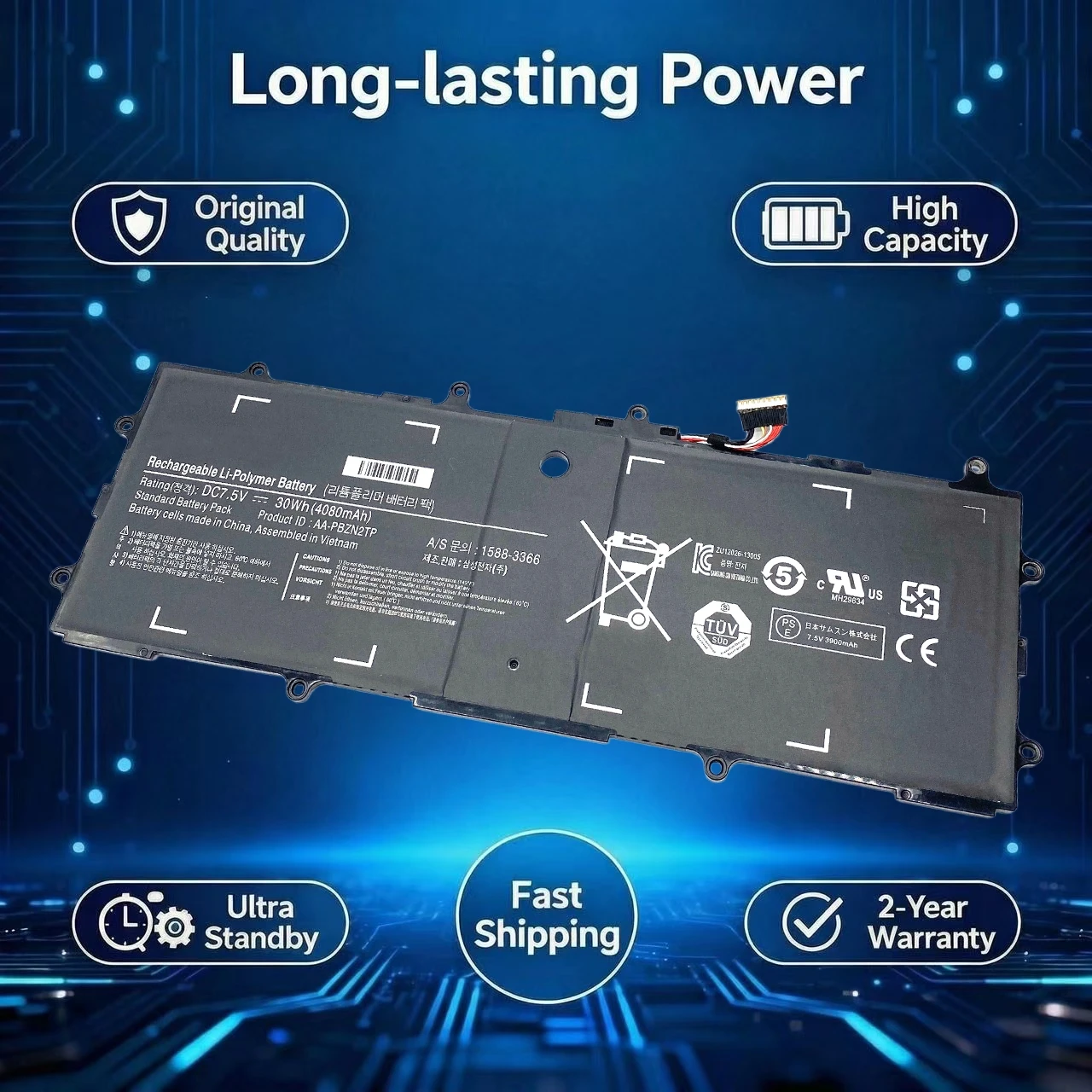 New Original AA-PBZN2TP Laptop Battery For Samsung ATIV Tab 5 11.6