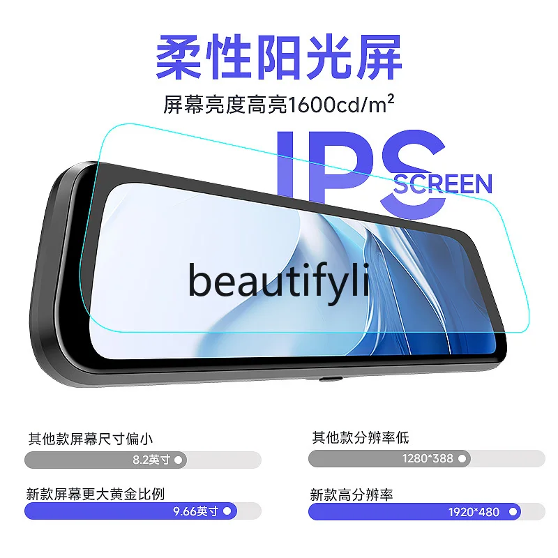 

New original special car special split rearview mirror streaming media driving recorder