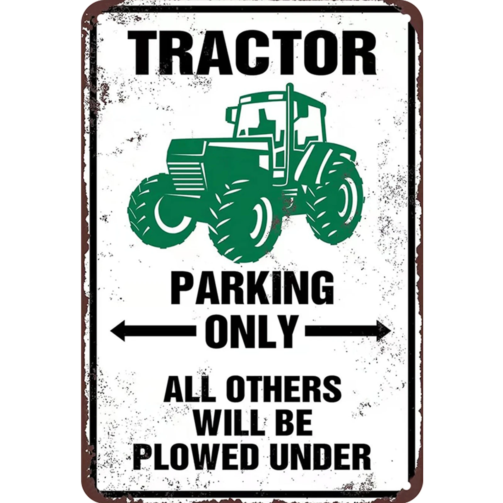 Tractor Parking Exclusive Vintage Metal Metal Tin Wall Art Home Garage Roadside Signs Decor Metal Sign Plaque 30x40cm