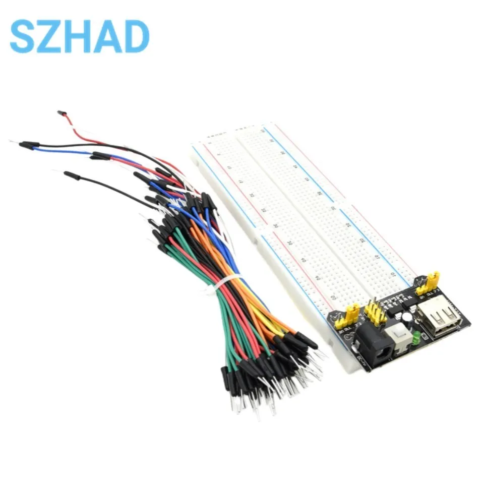 3.3V/5V MB102 Breadboard power module+MB-102 830 points Prototype Bread board for arduino kit +65 jumper wires wholesale 