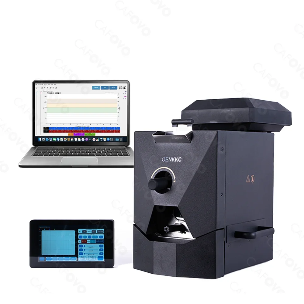 CAFOVO RE-1 Electric Coffee Bean Roaster With a New Control Screen Connectable Artisan Automatic Roasting System Roasting Curve