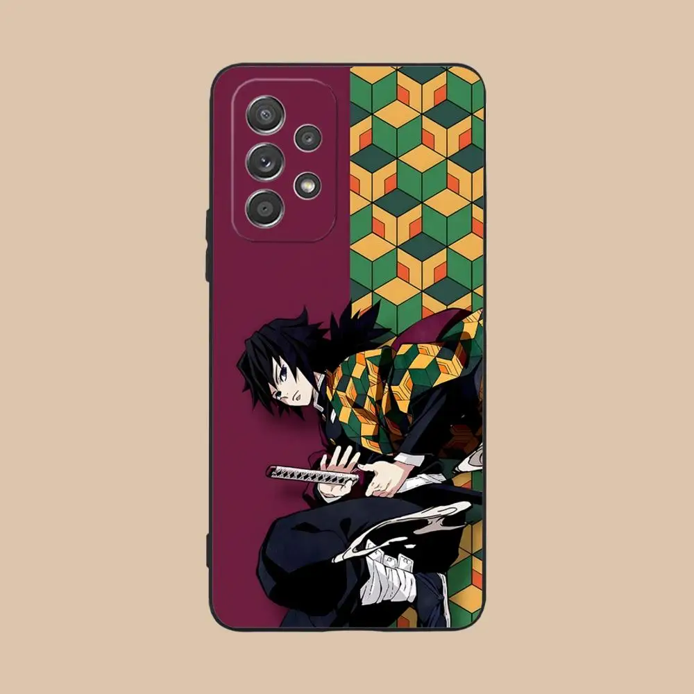 鬼滅の刃 冨岡義勇 スマホケース Samsung Galaxy A73 72 71 70 56 55 54 53 52 36 35 34 23 16 15 5G カラー保護カバー