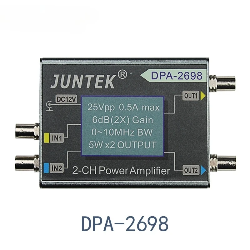 DPA-2698 High Power Dual Channel DDS Function Signal Generator Power Amplifier DC Power Amplifier 10MHz