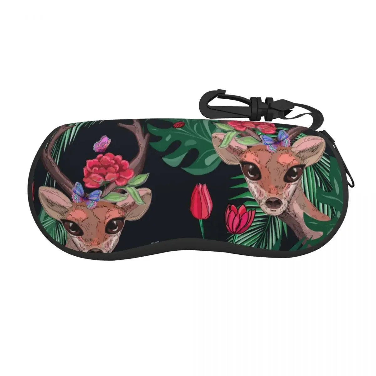 Glasses Bag Protective Case Deer Butterflies Flowers Women Men Sunglasses  Box Reading Eyeglasses  Accessories