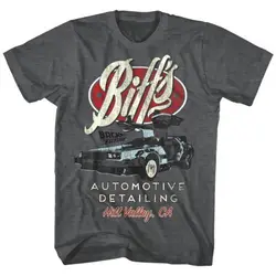 Back to The Future Mens T Shirt Biff's Automotive Detailing Hill Valley Movie