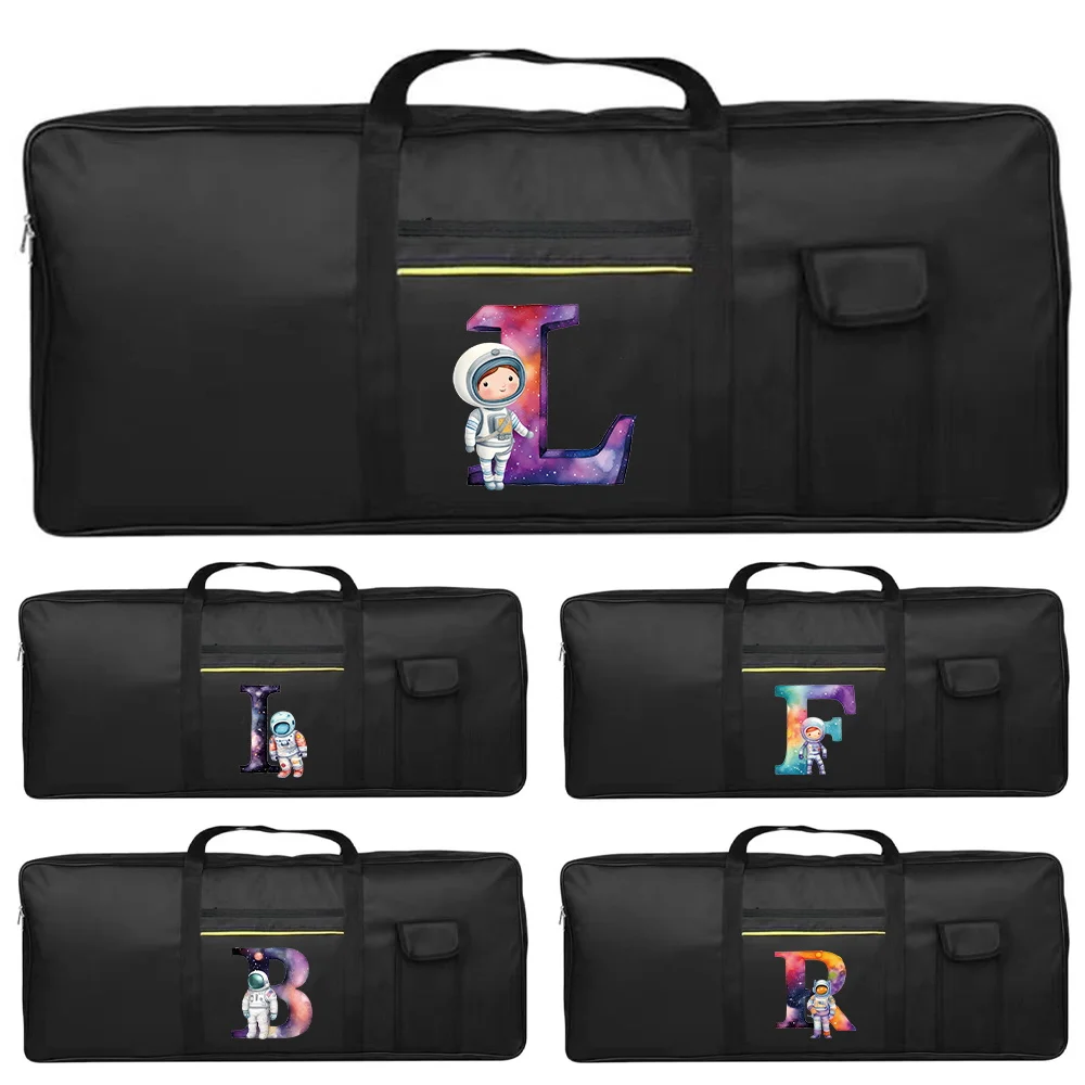 

61 Keys Nylon Electronic Organ Bag Large Capacity Dustproof Handbag Fashion Storage Bags Accessories Astronaut Letter Series