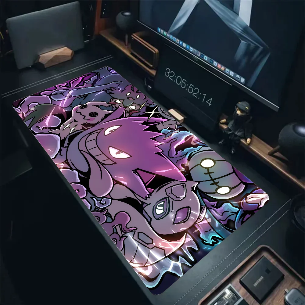 P-Pokemon-Gengar Grande Mouse Mat Desk Mat With Pad Gaming Accessories Prime Gaming XXL Keyboard Pad Padding Mat Mouse