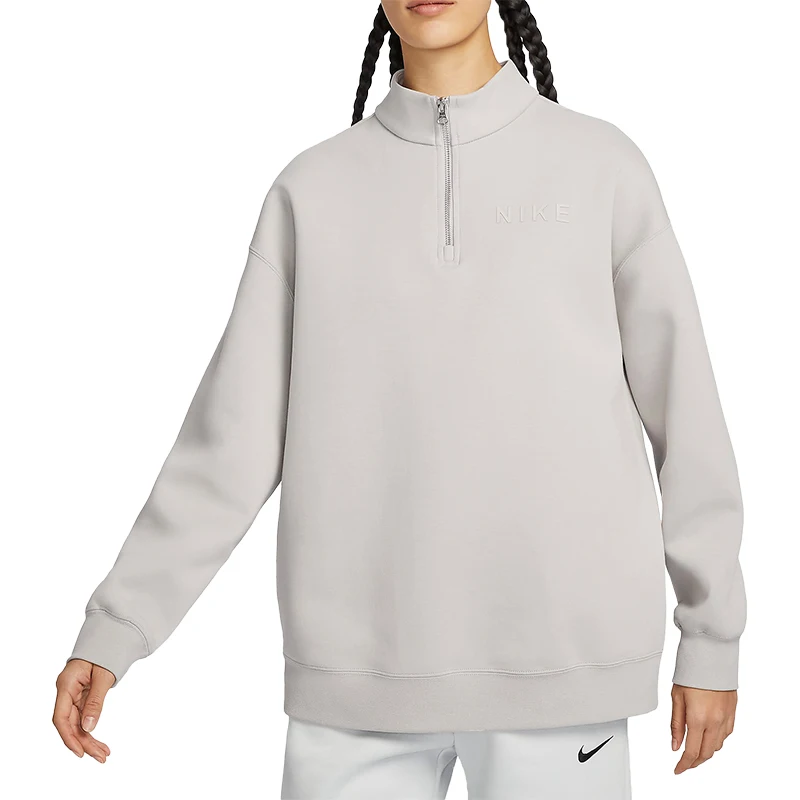 Nike Official Genuine Spring New Women's Casual Half-zip Pullover Hoodie HF5175-012