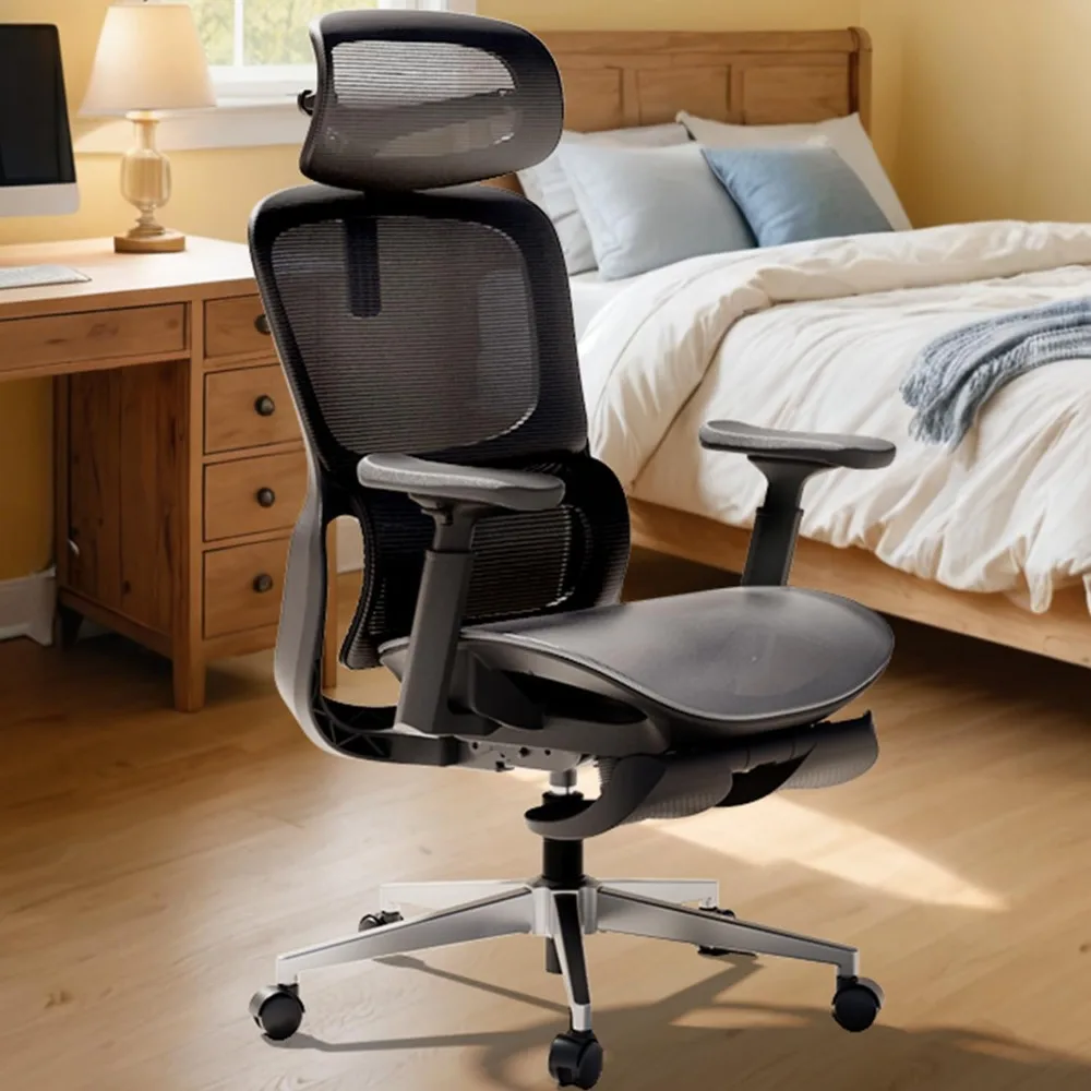

Ergonomic Office Chair, Office Chair with 3D Lumbar Support, Mesh Ergonomic Chair with 3D 360° Rotation Arms & 3D Headrest
