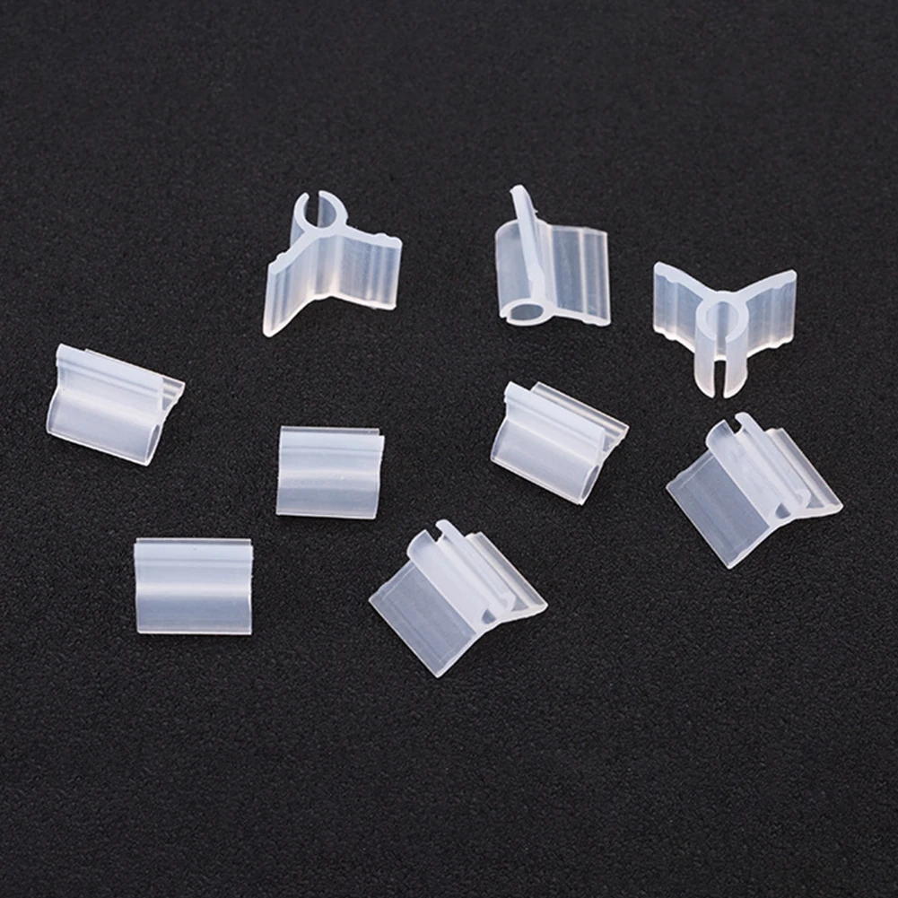 100pcs Transparent Plastic Clips for Plant Grafting for stem Securing Vine Support and Horticultural Propagation Work
