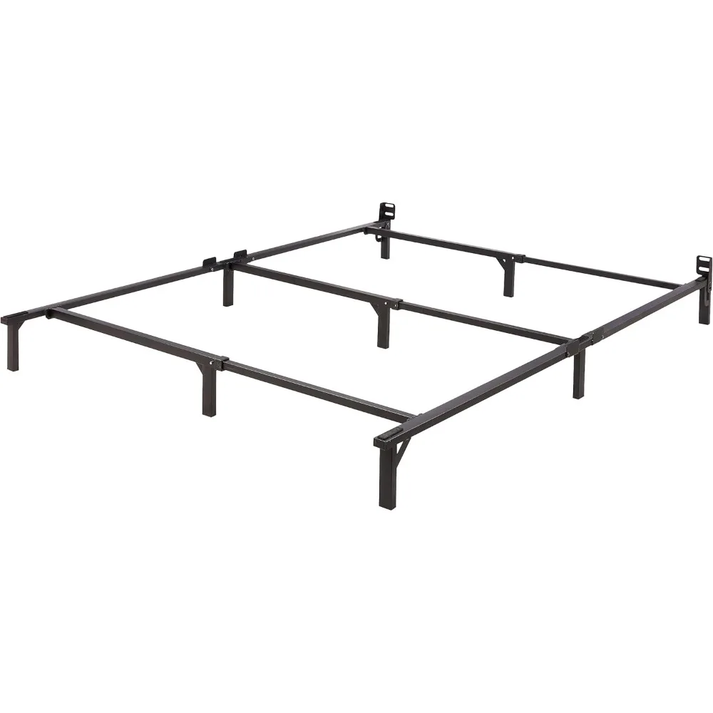 

Basics Metal Bed Frame, 9-Leg Base for Box Spring and Mattress, Full/Twin/Queen/King optional, Tool-Free Easy Assembly