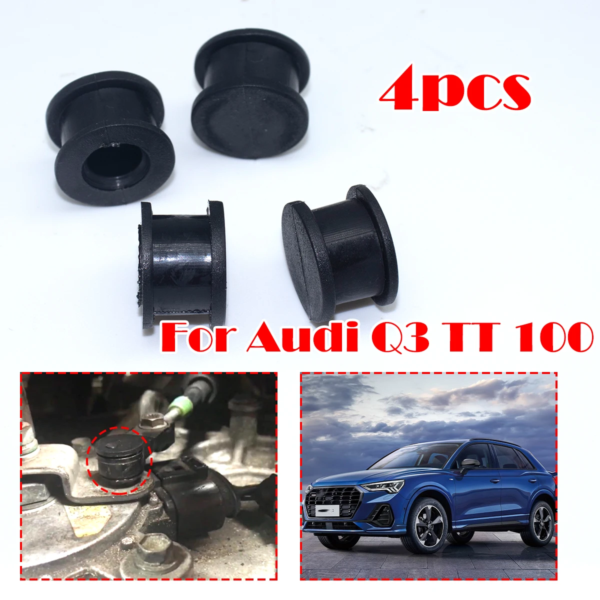 

4X Gear Shifter Cable Bushing For Audi Q3 2016 Quattro TT 2007-2014 Connector Gearbox Linkage Rubber Bush Auto Trans Accessories