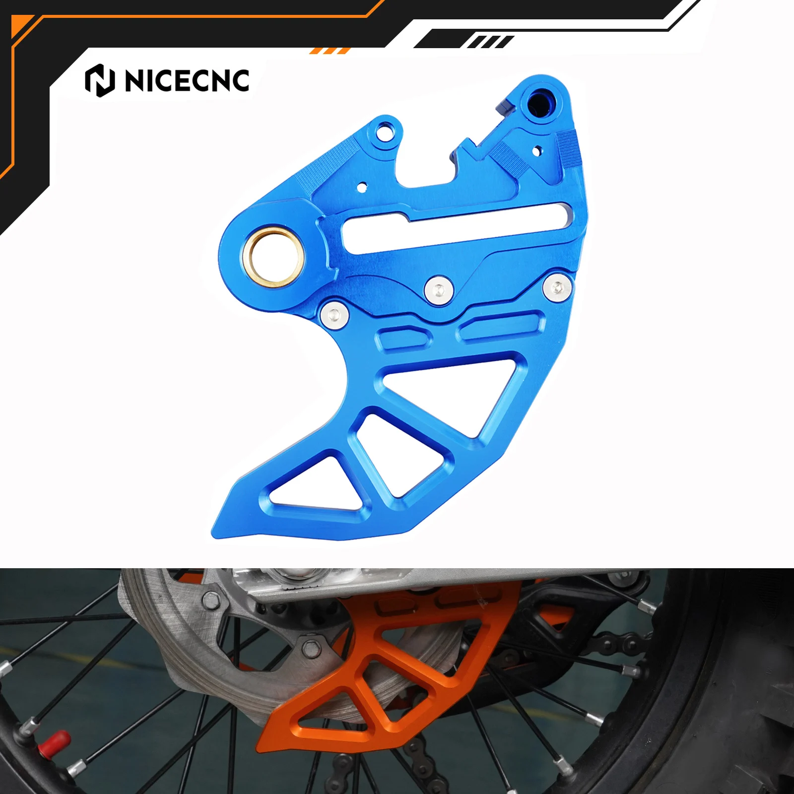 NICECNC para Husqvarna TE300 TE250 FE350 FE450 FE501 FE250 TC125 TC250 TX300 FC250 FC FX 350 450 2014-2017 protector de disco de freno trasero