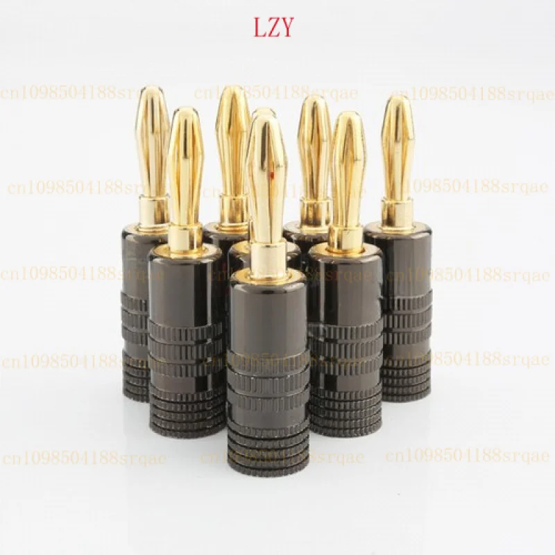 

8 шт. штекер типа «банан» 24 К позолоченный HIFI аудио 4 мм кабель разъем винты блокировки